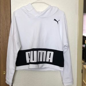 White Puma Logo Hoddie